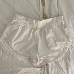 White Lululemon shorts